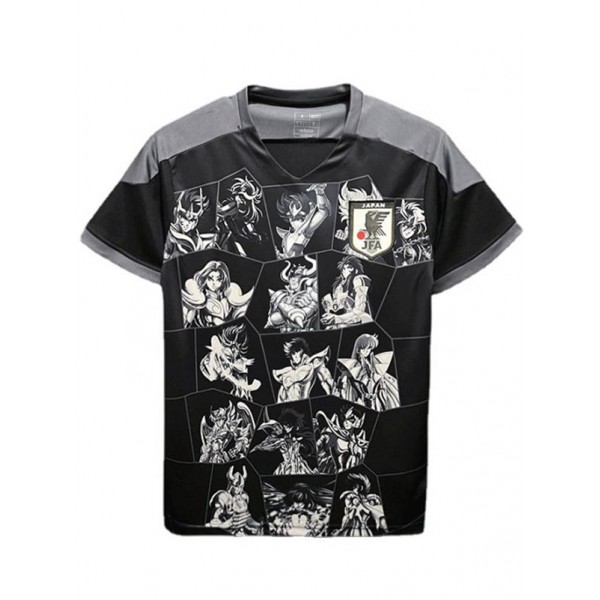 Japan édition spéciale maillot noir dessin animé saint seiya football uniforme hommes sportswear kit de football haut chemise de sport 2023-2024